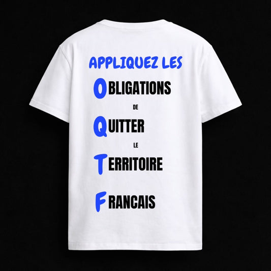 T-shirt "APPLIQUEZ LES OQTF"